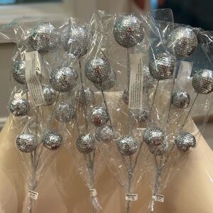 World Market 4 Stems Of Mini Mirror Disco Balls Decoration Supplies Holidays New